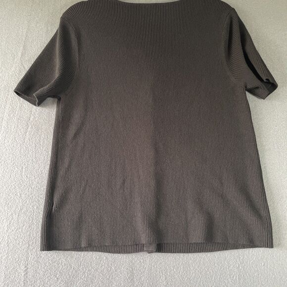 The Drop Womens Sz XXL Maxine Short-Sleeve Square-Neck Button-Front Rib Cardigan - Picture 7 of 7